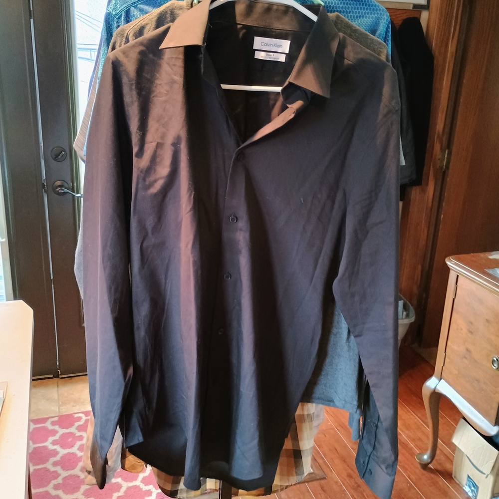 Calvin Klein Charcoal Long Sleeve Shirt Bin 17